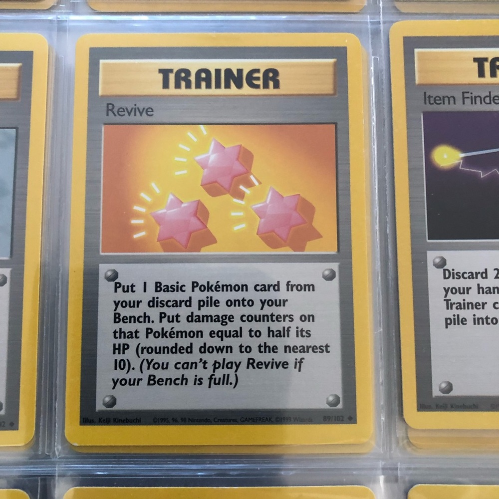 1990’s rare vintage Revive Trainer Pokémon card 89/102